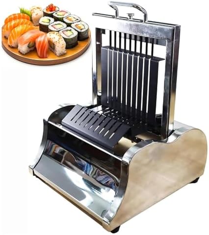 Electric Sushi Roll Cutter, 8/10/12-Slice Multifunctional Slicer, Stainless Steel with Non-Slip Rubber Suction Cups, Perfect for Restaurants & Home Use, Easy Clean