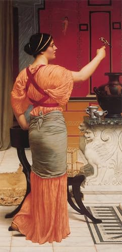 Lienzo decorativo para pared vintage de John William Godward Lesbia para dormitorio 60x90 cm