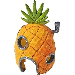 Penn-Plax Spongebob Squarepants Officially Licensed Aquarium Ornament – Spongebob’s Pineapple House – Medium