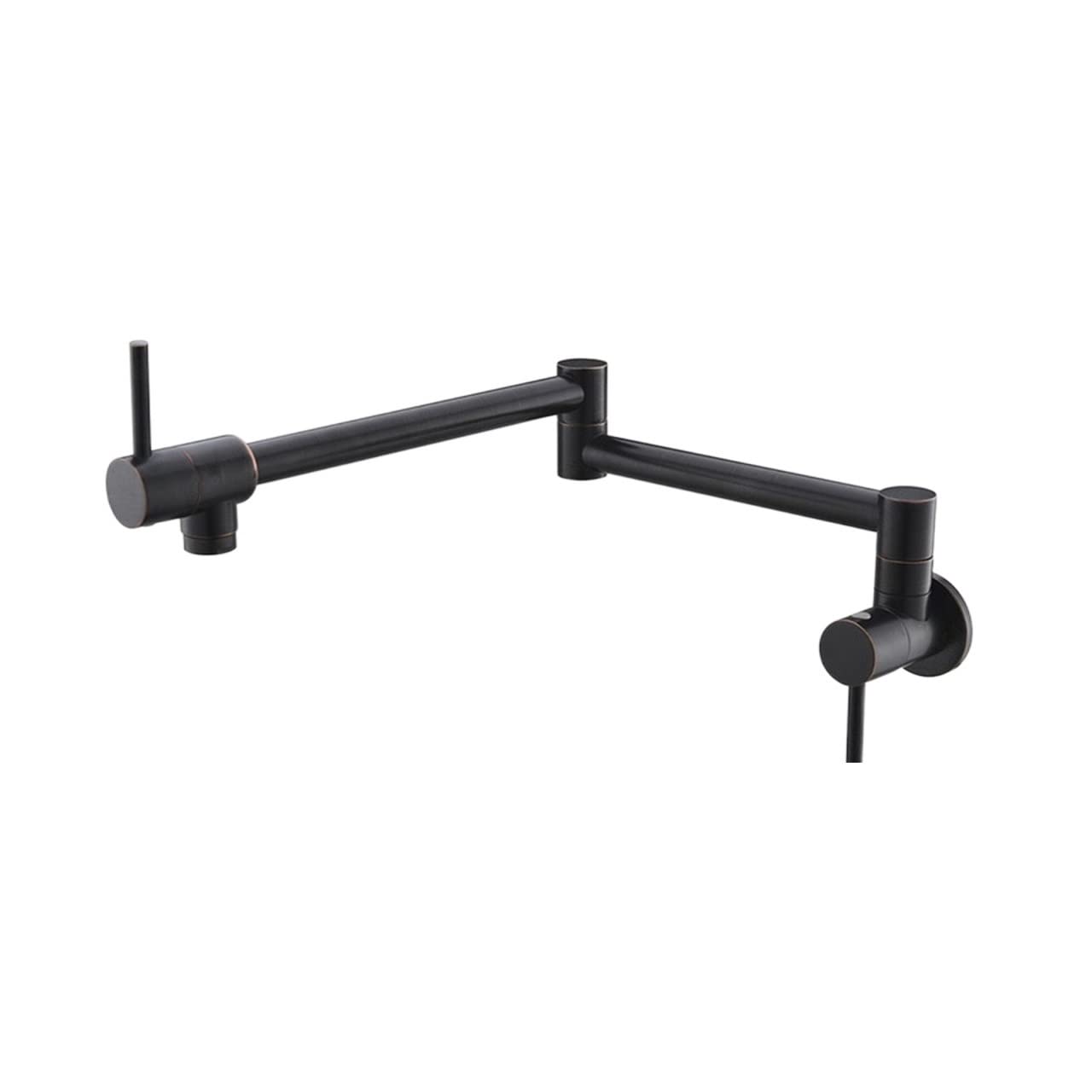 Brass Pot Filler Faucet Swing Spout Wall Mounted Brushed Nickel Black Quality Kitchen,Durability(ORB-Black)