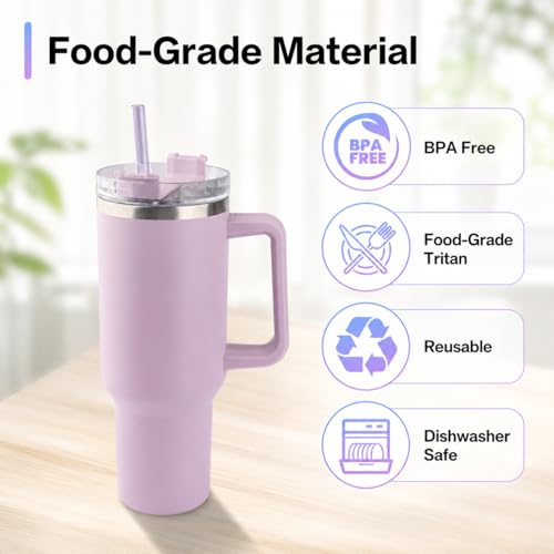 Image of Joshey Replacement Straws for Stanley Quencher 40oz Tumbler, 6 Pack