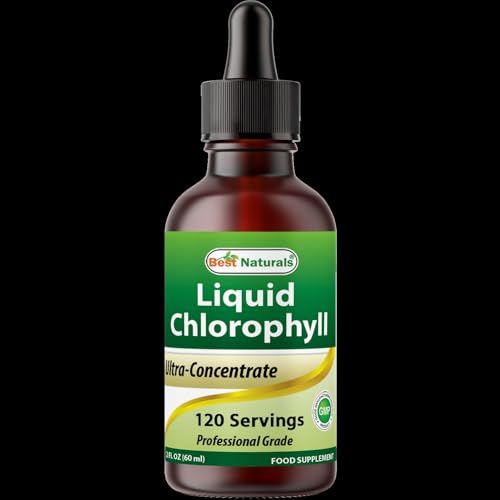Best Naturals Liquid Chlorophyll Drops - 50 mg - 120 Servings Per Glass Bottle - 2 FL OZ (Pack of 3)