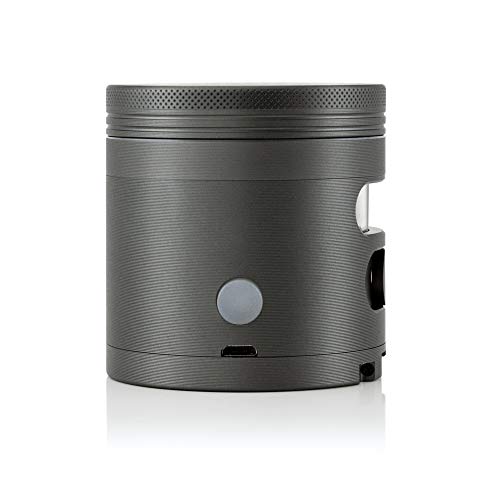 Tectonic9 Manual Herb Grinder Herbal Spice Electric Automatic Dispenser Large 2.5" Aluminum Alloy (Gray)