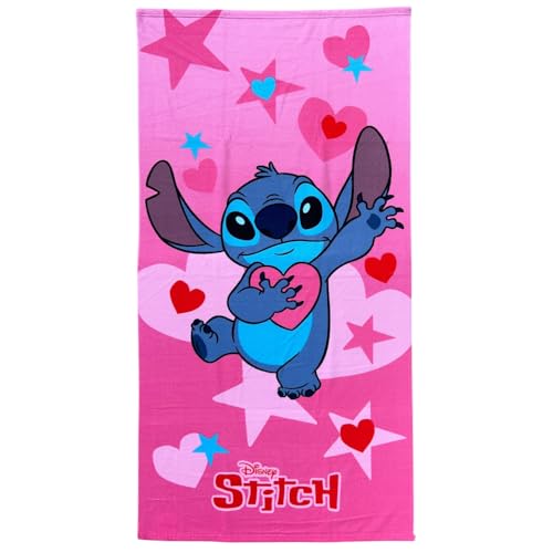 CARTOON Telo Mare Stitch Bambina 70x140 cm Asciugamano Microfibra...