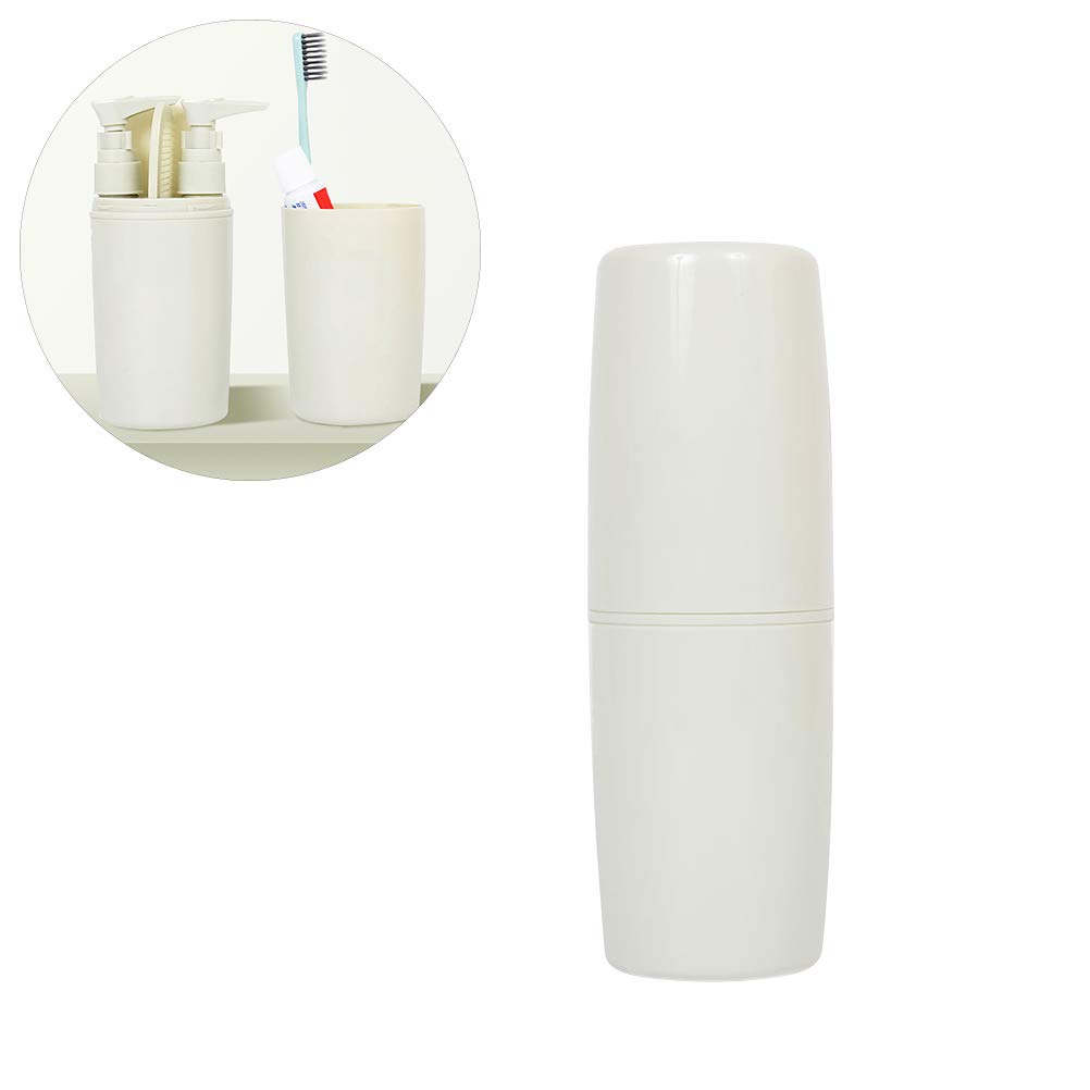 KENANLAN 4pcs/Set Travel Wash Cup,Soap Dispenser Cosmetics Bottles Outdoor Portable Toothbrush Box Mouth Cup,Green