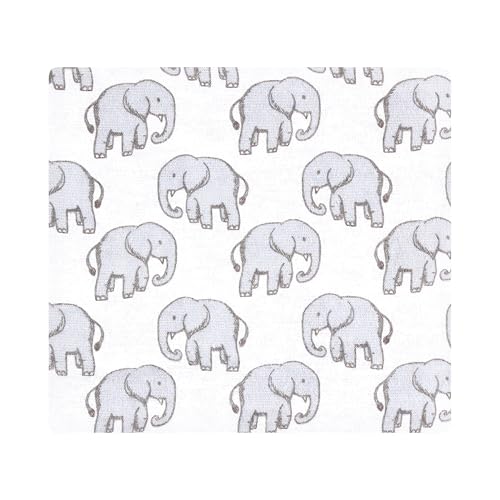 Image of Little Treasure Hudson Baby Cotton Poly Flannel Receiving Blankets Multipack, Grey Neutral Safari, 30x30 inches