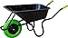 TIREX by xonic® Schubkarre mit Stahlfelge – Verzinkte Wanne bis 250kg/ 100l - Robuste Ausführung für Garten und BAU – Schieb-Karre mit PU Vollgummi-Rad (Grün- Schwarz)