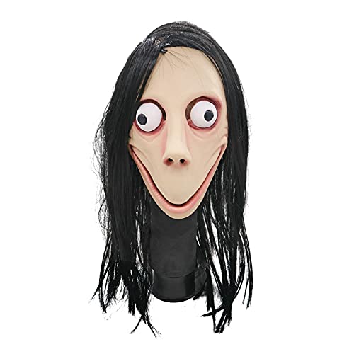 Pipicat Halloween Masque De Tête De Latex Horreur Effrayant Momo, Masque Effrayant Resident Evil Monster Masque, Effrayant Costumes Party Caoutchouc Latex Masque pour Halloween Cover