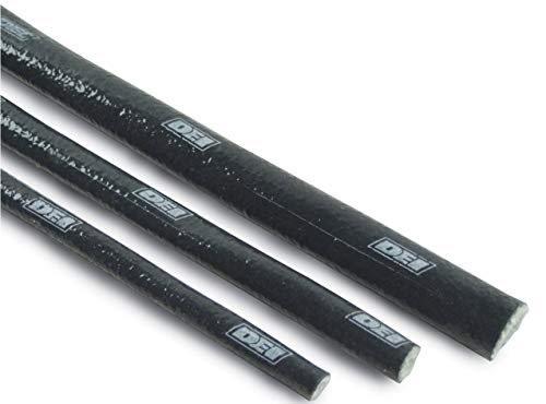 Design Engineering 010473 Fire Sleeve And Tape Kit Heat Protection For Wires, Hoses, Etc, 0.75" X 3',Black #TOP2