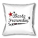 Stylotex Kissen - Geschenk für die Beste Freundin Dekokissen Bedruckt in höchster Druckqualität Designed in Deutschland - Beste Freundin (vintagestyle)