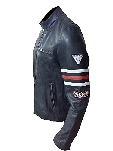 Mens House Md Hugh Laurie Dr Gregory Black Motorcycle RTAI Sports Leather Jacket3