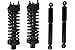 DTA 70029 Full Set 2 Front Complete Struts with Springs and Mounts + 2 Rear Shocks 4-pc Set, 2002-2012 Jeep Liberty (Except Diesel), 2007-2011 Dodge Nitro
