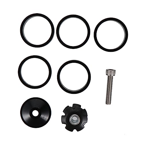 ibasenice 2sets Mountain Bike Bearing Kit Washer Fork Spacer for Enhanced Riding Comfort Cycling Accessory Black