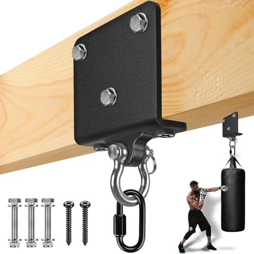 Image of BeneLabel Heavy Bag Hanger for Punching Bag Beam Mount Hardware 360 Rotation Boxing Bag Ceiling Mount I-Beam Hanger for Hanging Heavy Punching Bags Wall Hangers