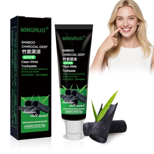 MINGRUO Pasta Dentífrica de Carbón de Bambú Bamboo Charcoal Deep Toothpaste Dentífrico de Limpieza Profunda Pasta de Dientes Blanqueadora Elimina Las Manchas De Los Dientes