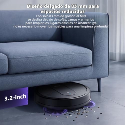 Miniatura 3 de MONSGA Robot Aspirador,Robot Aspirador y Fregasuelos 4000Pa Presión de Succión, Autonomía 140 Minutos, Sensores Anticaídas y Cepillo Multifunción, TotalSurface, App Control
