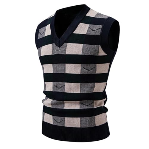 Chaleco de punto para hombre jersey de punto negro de entretiempo talla M
