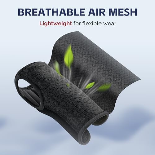 FEATOL 2 Pack Carpal Tunnel Wrist Brace For Work With Wrist Splint, 6.5'' Wrist Brace Night Support For Women Men, Pain Relief For Tendonitis, Arthritis, Pregnancy, Typing, Right and Left Hand, Medium