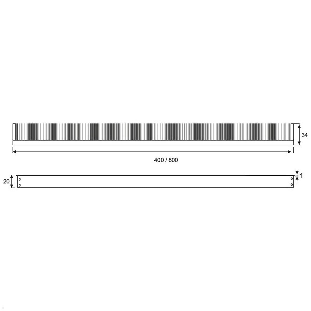 TKB006 Tisch Kabeldurchlass einseitige Bürstendichtung 800mm, Kabeldose, für mehrere Kabel