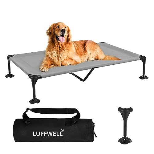 Extra Large Elevated Dog Bed, Portable Raised Pet Cot, Chew Proof Dog Bed Platform With Adjustable Anti-Slip Feet, Waterproof Pet Bed, Breathable Mesh Large Dog Beds Great For Outdoor & Indoor #TOP16