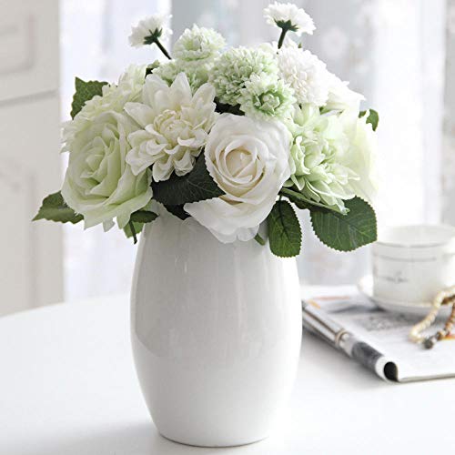 Lhqin Kunstmatige Boeket Rozen Kunstbloemen In Vazen Slaapkamer Decoratie Huis Tuin Party Bruiloft Decoratie - Stijl 15