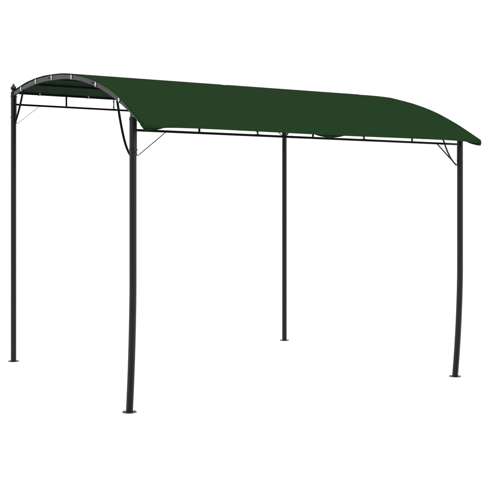 Tienda de campaña para jardín al aire libre (3 x 3 x 2,55 m), color verde, tela y aluminio 180, bandera de campamento, boda, fiesta, mercado, playa