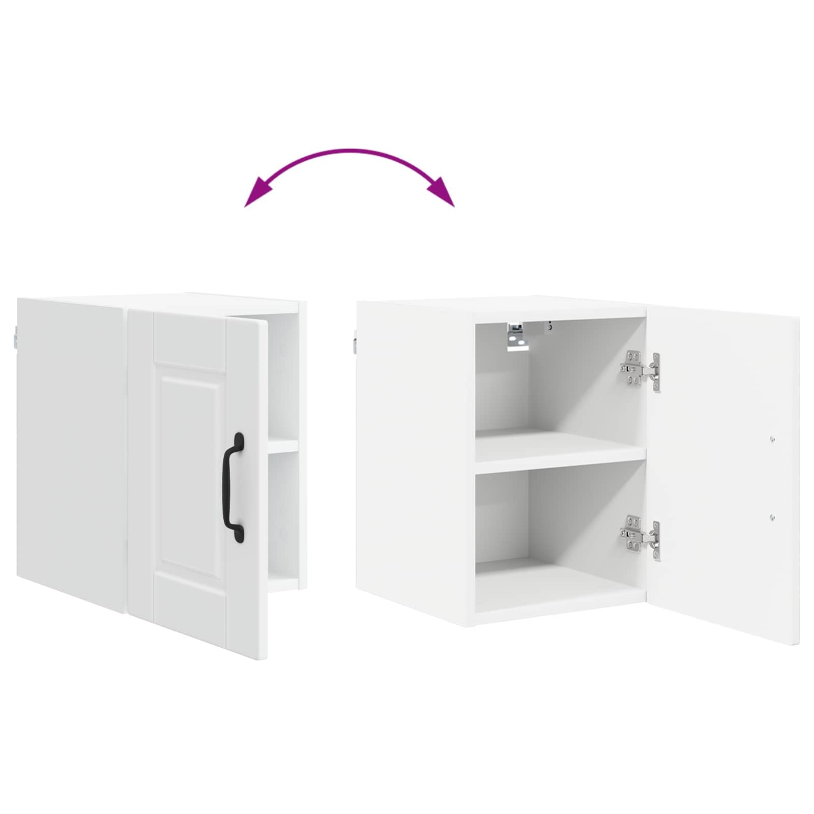 Wandschrank Porto Weiß Holzwerkstoff 30 x 31 x 40 cm mit Regal Wandmontage Küchenschrank für Aufbewahrung Stauraum und Moderne Küchenorganisation