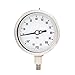 PIC Gauge 4001-4LCE 4" Dial, 30/0/100 psi Range, 1/4" Male NPT Connection Size, Bottom Mount Dry Process Pressure Gauge with a Stainless Steel Case and Internals, Removable Stainless Steel Bezel, and Laminated Safety Glass Lens