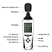 ET965 5in1 Environmental Meter Professional Multifunctional Temperature Humidity Wind Speed Sound Level Illuminometer Tester for Home Office Industrial Use ABS Material Black