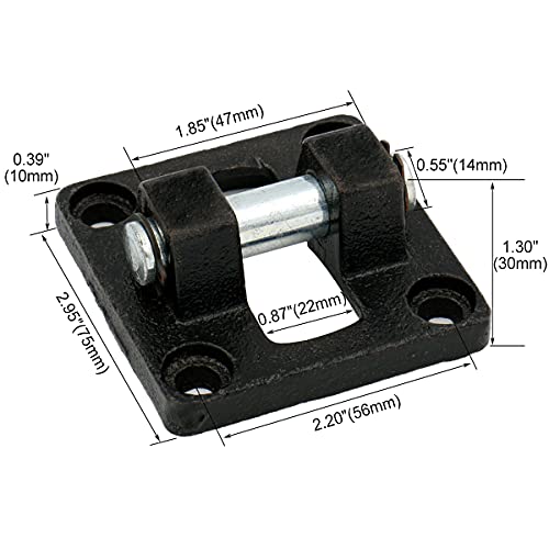 Baomain Pneumatic Air Cylinder Sc 63 X 300 Pt 3/8, Bore: 2 1/2 Inch, Stroke: 12 Inch, Screwed Piston Rod Dual Action With Foot Flange Cy-63&Cb-63 #TOP6