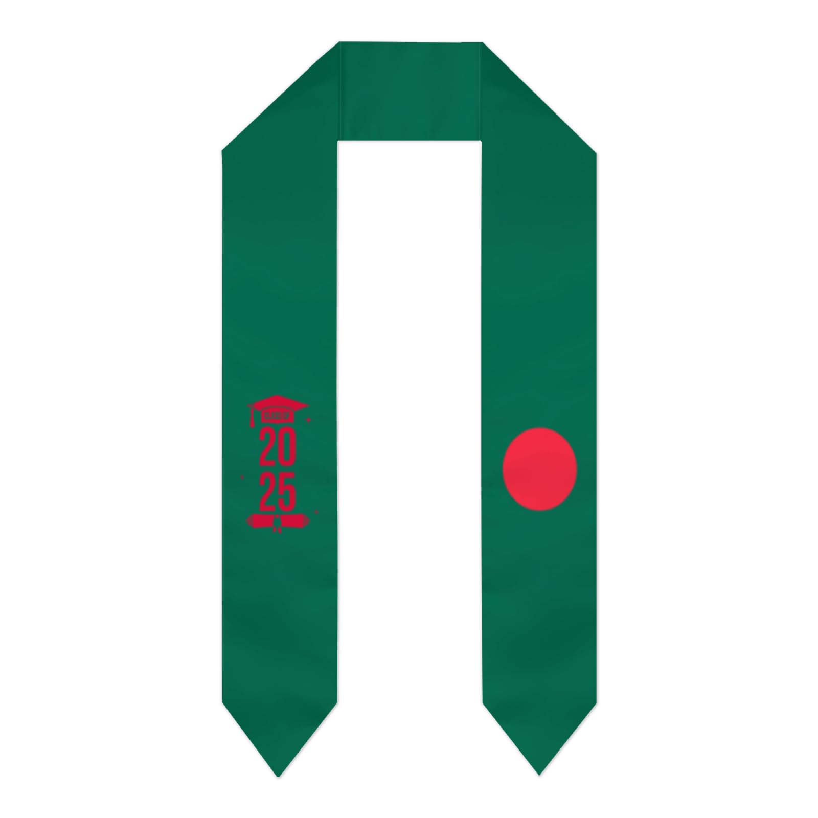 Smazdfxx Unisex Black Class Of 2025 Bangladesh Flag Graduation Stoles Shawl Sash Scraf For Students Graduation Season