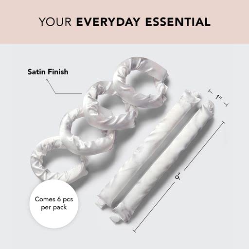 Miniatura 3 de Kitsch Rodillos de almohada de satén y funda de almohada de satén refrescante estándar Queen (mármol, 1 paquete) paquete con descuento