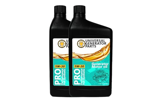 UGP 5W-30 Full Synthetic Generator Motor Oil - Power Equipment, and Generators - Extended Engine Life, and Superior Lubrication-High-Performance Engine Protection (Pack of 2 Quart Bottles)