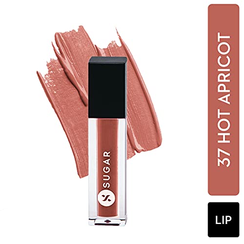 Image of SUGAR Cosmetics Smudge Me Not Liquid Lipsticks for Women | Transferproof & Waterproof | Lasts 12+ Hours | Matte Lipstick | 1.1ml - 37 Hot Apricot