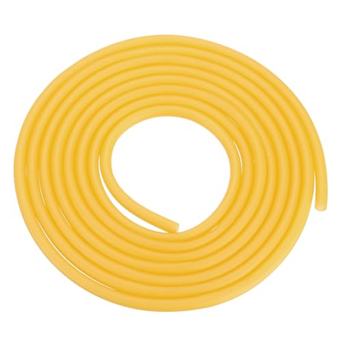 Rebower Natural Latex Rubber Tubing 3/16" ID x 1/4" OD 10ft Rubber Hose Highly Elastic [for Exercise, Stretching, Laboratory, Home Tube] - 5x6mm / Yellow
