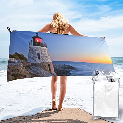 Serviette de plage 3D en microfibre légère pour camping et natation