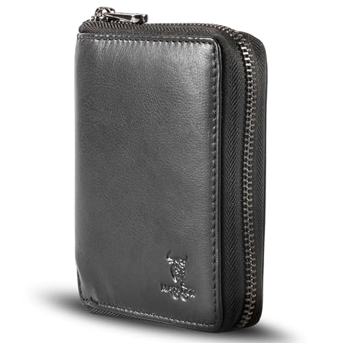 Porte Feuille Cuir Luxe MATADOR pour Homme en Noir Nappa Haute Qualité