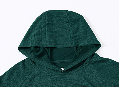 Tbmpoy Womens Upf 50+ Sun Protection Hoodie Shirt Long Sleeve Fishing Hiking Outdoor Uv Shirt Lightweight Blackish Green Xl #TOP2