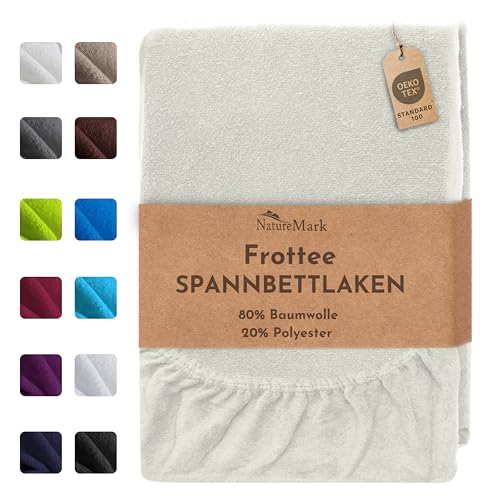 FROTTEE Spannbettlaken, Spannbetttuch TOP Preis-Leistungs-Verhältnis in vielen Größen und Farben MARKENQUALITÄT (70x140 cm Kinder, Natur/Creme) FROTTEE Spannbettlaken, Spannbetttuch TOP Preis-Leistungs-Verhältnis in vielen Größen und Farben MARKENQUALITÄT (70x140 cm Kinder, Natur/Creme)
