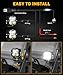 Auxbeam XP-Ultra Series 6 PCS 3 Inch Off Road Light with Wiring Harness Kit, Driving Spot Flood Combo Lights for Jeep Truck with White & Amber Covers