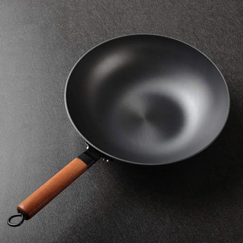 Wok tradicional de hierro 32 cm para cocina miniatura 3