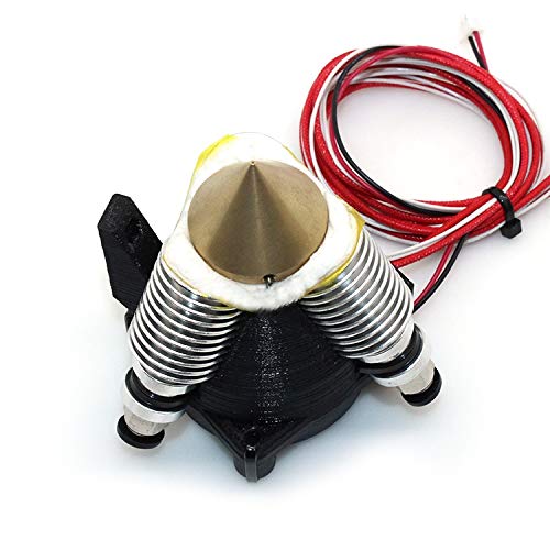 Druckerteile Extruder Komplettset - Lite6 Messing Multi Color Düse 3 in 1 Out 0,4 mm für 1,75 mm Filament Mischfarben Multi Düse für 3D Drucker Ersatzteile