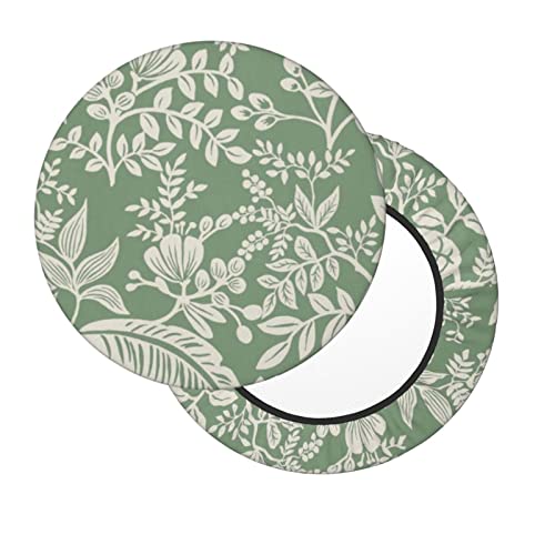 Joskaa Bar Chair Cushion Cover Round, Vintage Floral Pattern Elastic Edge Washable Soft Velvet Stool Slipcovers Bar Stool Protector Stool Pad Cover Seat Cushion Cover 12 Inch #TOP1