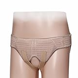 Inguinal Hernia Support Belt for Men with 2 Removable Compression Pads, Hernia Belts for Men Fits Left and Right Side, Pain Relief(Brown,Large)