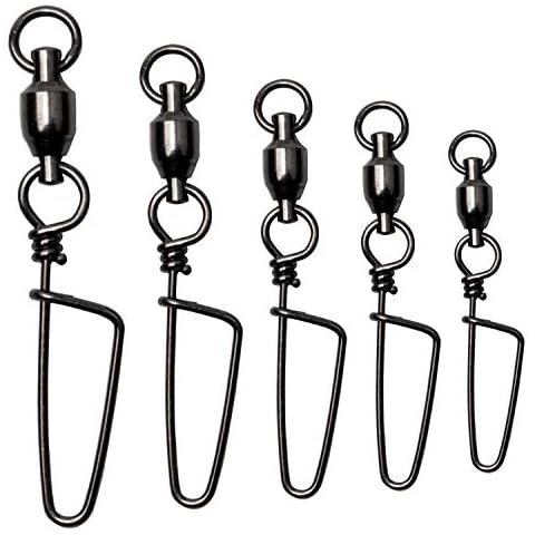 OROOTL Ball Bearing Fishing Swivels, High-Strength Snap Swivels with Double Strong Welded Ring Coastlock Snaps Saltwater Fishing Tackle 18lb-450lb Cover