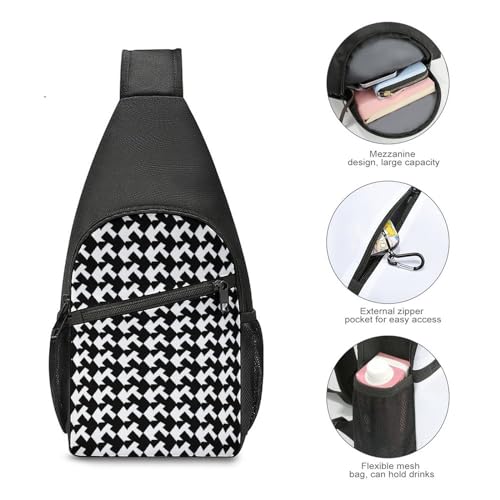 Bolso cruzado negro para deporte y viaje miniatura 5
