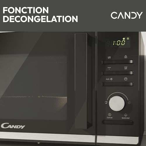 Candy Moderna CMGA25TNDB Four Micro ondes avec Grill 25 litres Fonction Décongélation 20 Menus Automatiques Nettoyage Facile - vue 6