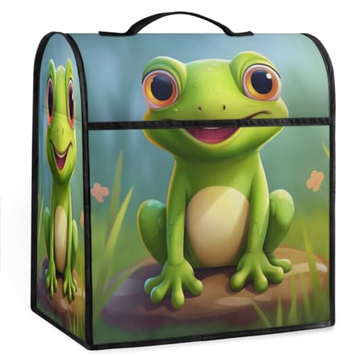 Coffee Maker Cover Cute Childish Frog Kitchen Appliance Covers Small Appliance Covers Blender Cover Juicer Cover Dust Covers for Kitchen Appliances with Top Handle and Pockets,Washable,C66