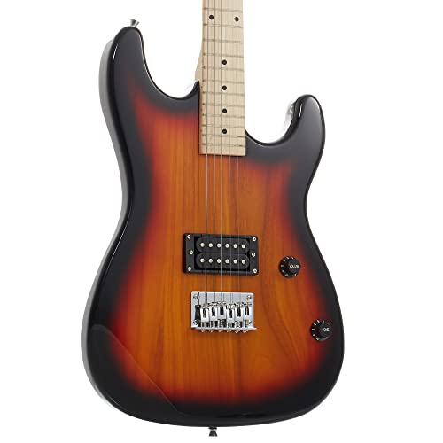 image for Davison Guitars Full Size Electric Guitar with 10-Watt Amp, Sunburst -