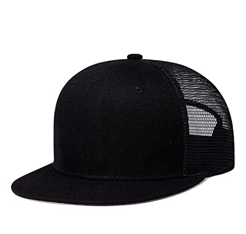 Image of Quanhaigou Purple Galaxy Snapback Hat Unisex Trucker Hat Hip Hop Plaid Flat Bill Brim Adjustable Baseball Cap